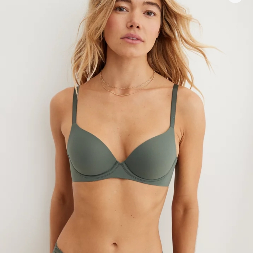 Aerie SMOOTHEZ Pull-On Push Up T-Shirt Bra 34B | Buttery Soft, Seamless Bra